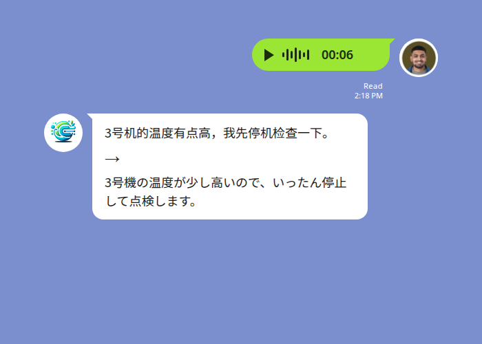 中国語の音声メッセージをLINEで文字起こし・翻訳する例